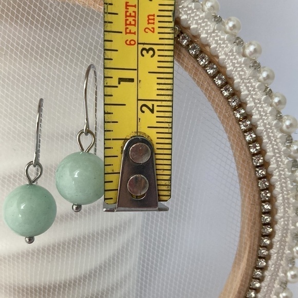 AMAZONITE Stainless Steel Drop Earrings - Picture 6 of 11